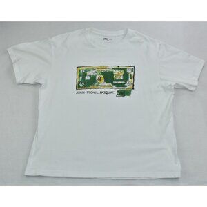 Uniqlo Jean-Michel Basquiat Men's T-Shirt Size XXL White Graphic Printed